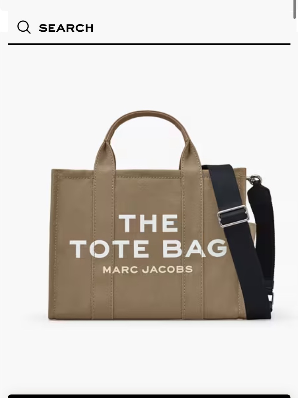 Marc Jacobs medium canvas tote bag in slate olive